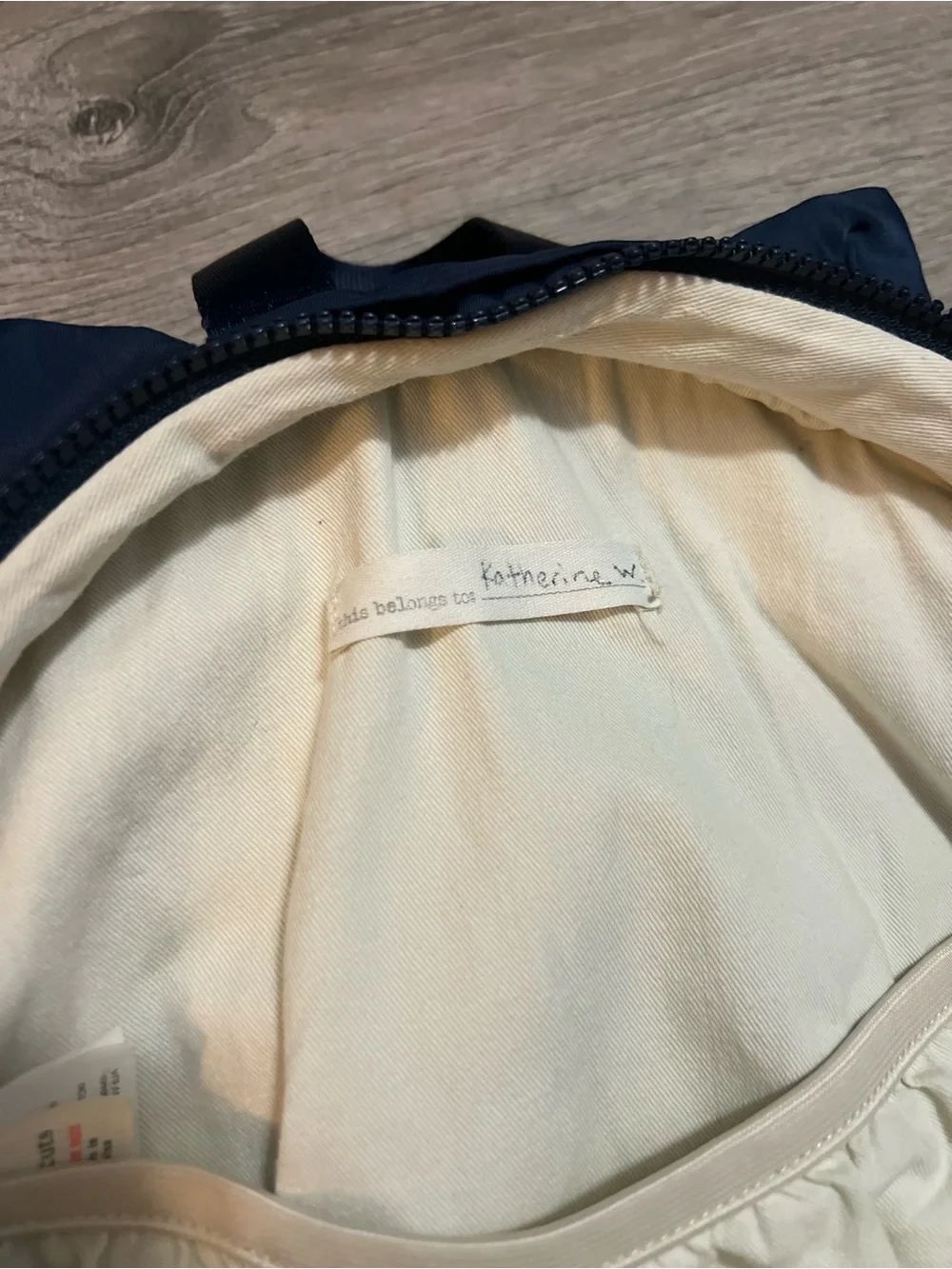 Crewcuts Navy Backpack with Orange Heart Accent